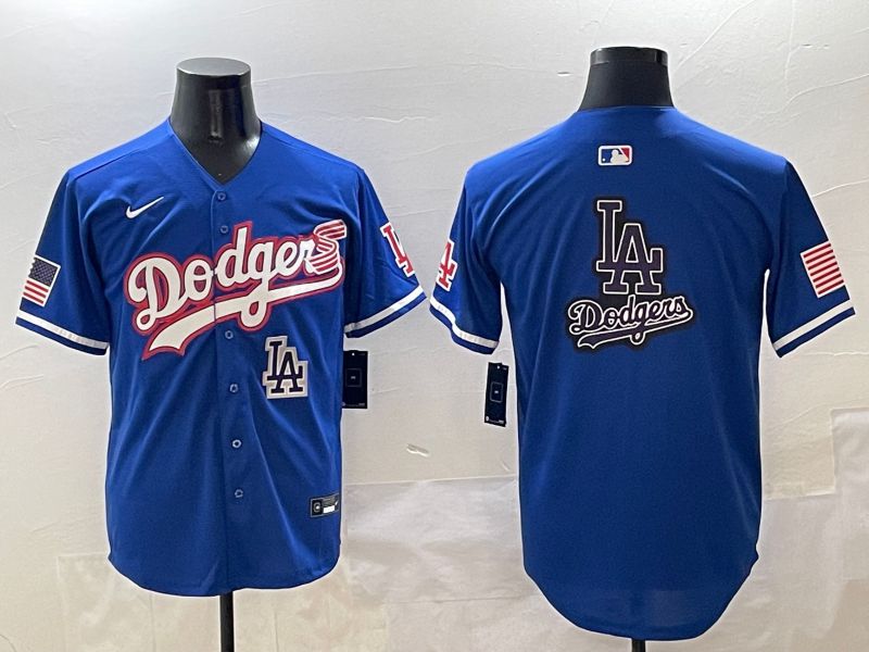 Men Los Angeles Dodgers Blank Blue Second generation Joint Name Nike 2025 MLB Jersey style 28